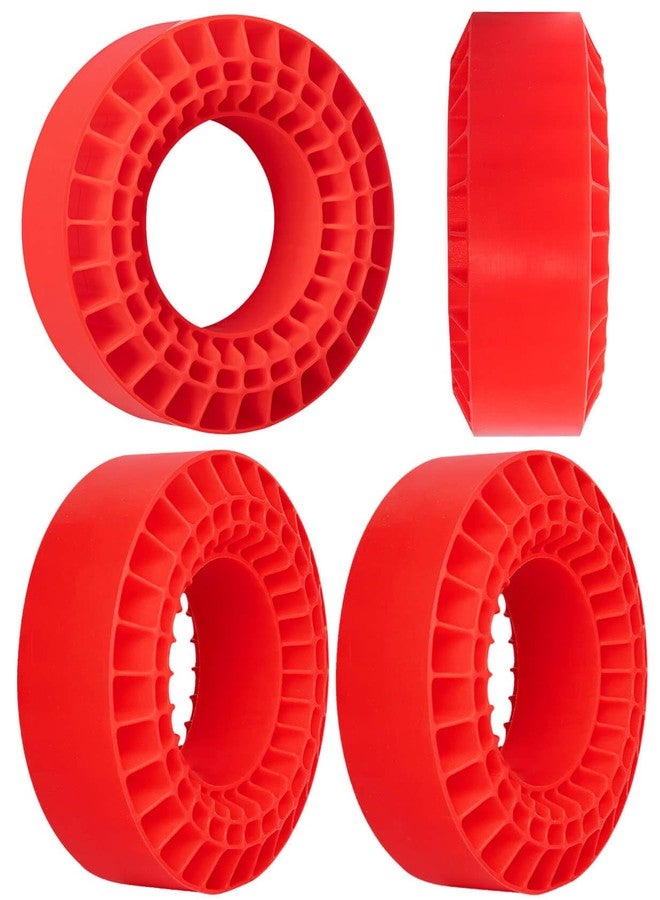 BRCatWPark RC 1.9In Wheel Tires Waterproof Silicone Tire for 1/10 RC Crawler Car Axial SCX10 Capra RXB10 TF2 Redcat Gen7 Gen8 TRX4,Red - Image 1